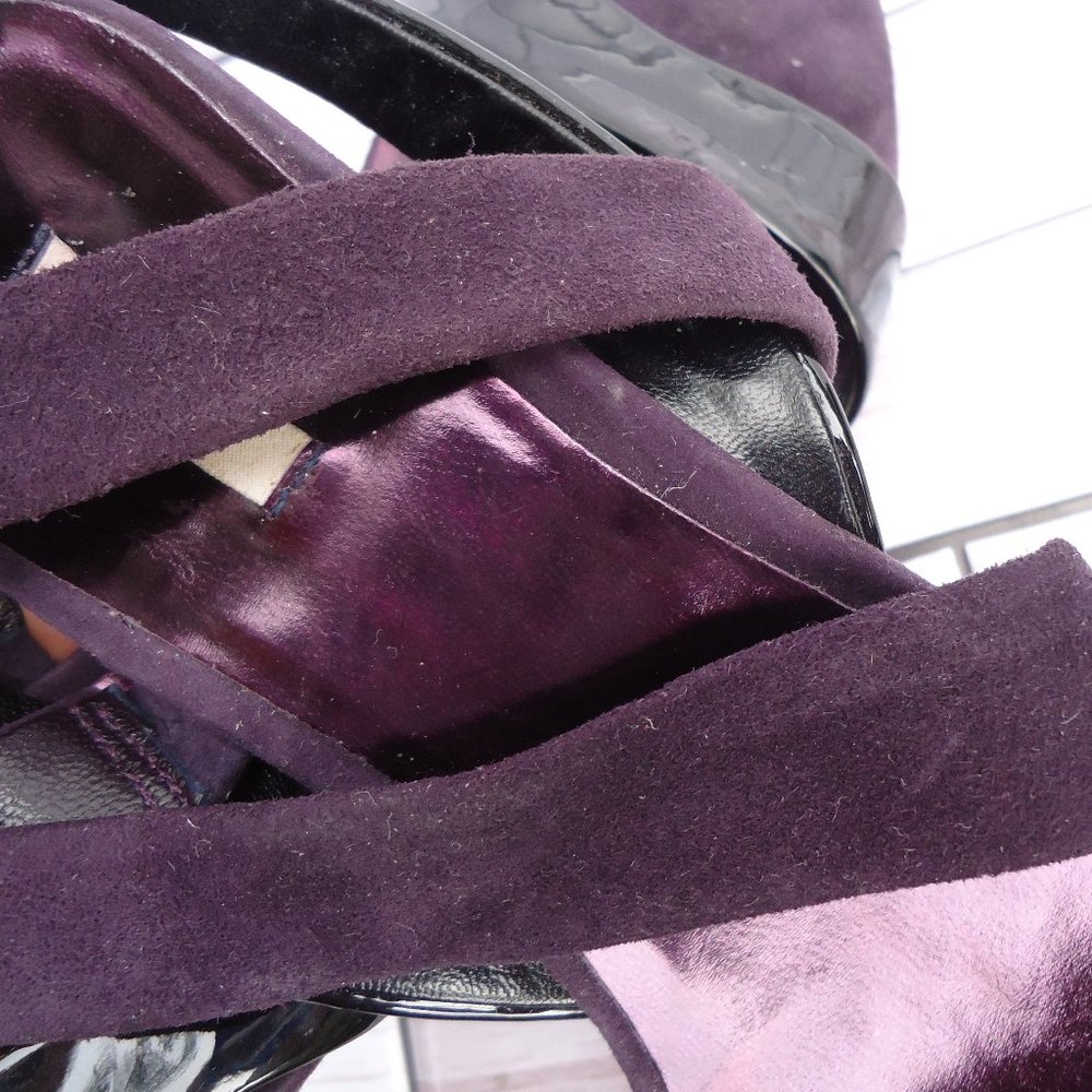 Size Eu 6. Miu Miu Suede And Patent Leather Sling… - image 8